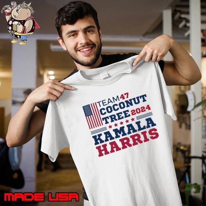 Team 47 Coconut Tree Kamala Harris 2024 American flag Unisex
