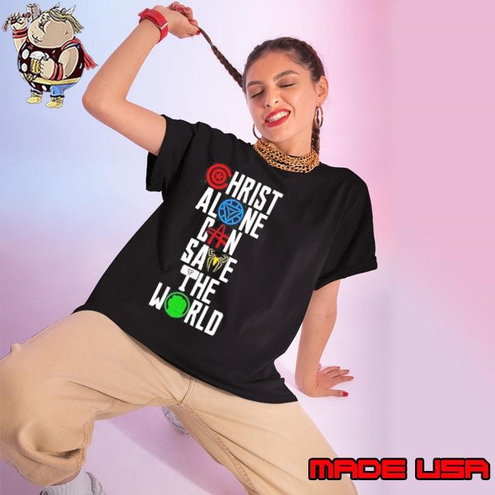 The Avengers Christ Alone Can Save The World Graphic Ladies tee