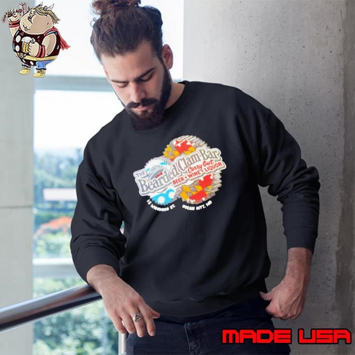The bearded clam-bar carry out beer wine liquor Sweatshirt