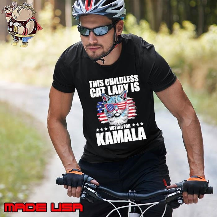 This Childless Cat Lady is Voting Kamala-Harris 2024 Cat Sunglasses Usa Flag Unisex