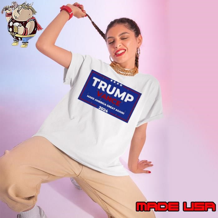 Top Trump Vance 2024 Make America Great Again Election Stars Ladies tee