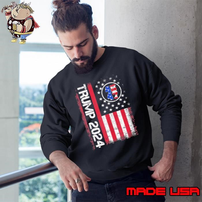 Trump 2024 45 47 american flag election Sweatshirt