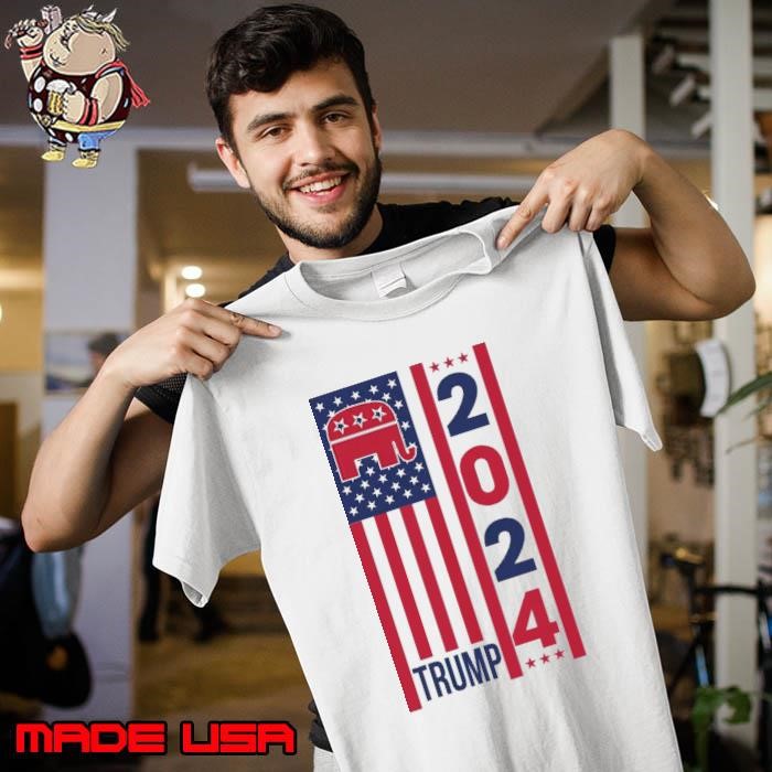 Trump 2024 elephant american flag election Unisex