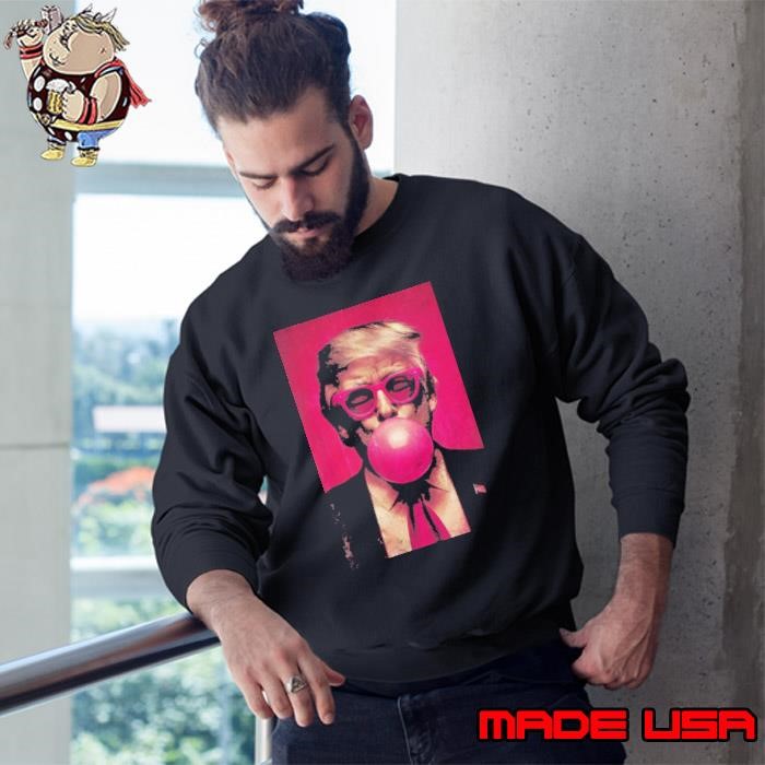 Trump Pink Bubblegum Graphic, Funny Trump vintage style Sweatshirt