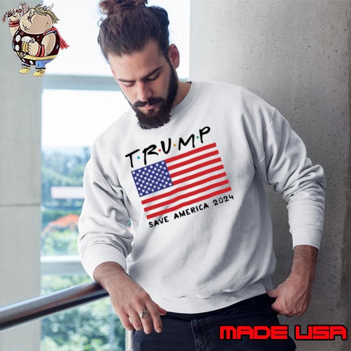 Trump Save America 2024 USA Flag 4th Of July Sweatshirt