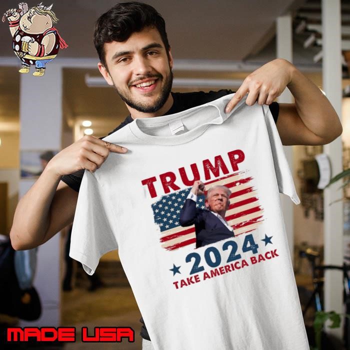 Trump Strong Fight For Freedom Take America Back 2024 Usa Flag Unisex