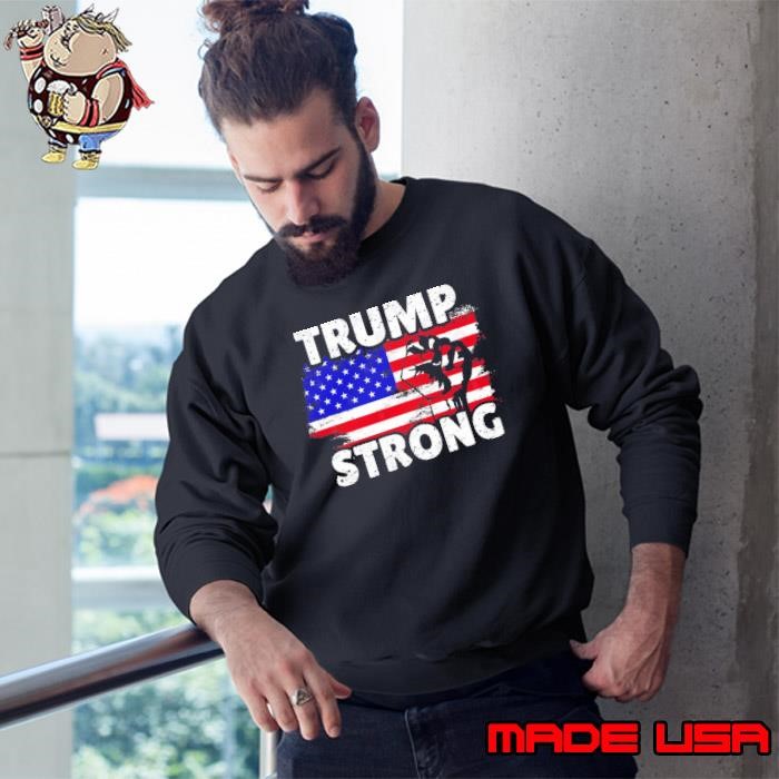 Trump Strong Hand Shot 2024 American Flag Sweatshirt