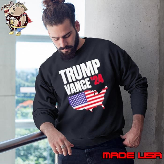 Trump Vance 2024 American Flag Map Sweatshirt