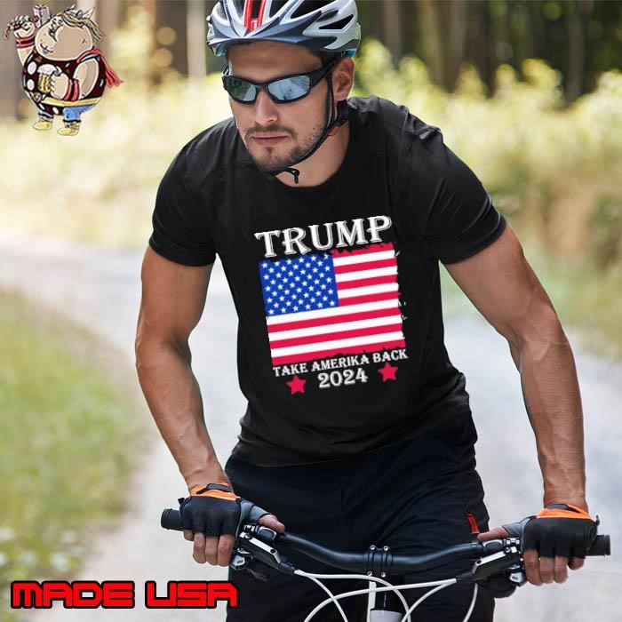 Trump take america back 2024 red stars american flag Unisex
