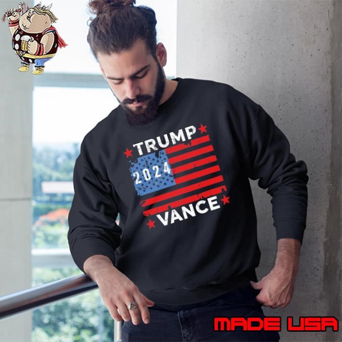 Trump vance american flag 2024 stars election Sweatshirt