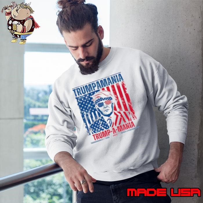 Trumpamania 2024 sunglasses american Flag election Sweatshirt