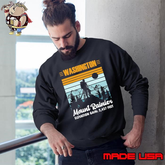 Vintage Washington Mount Rainier hiking Lover Sweatshirt