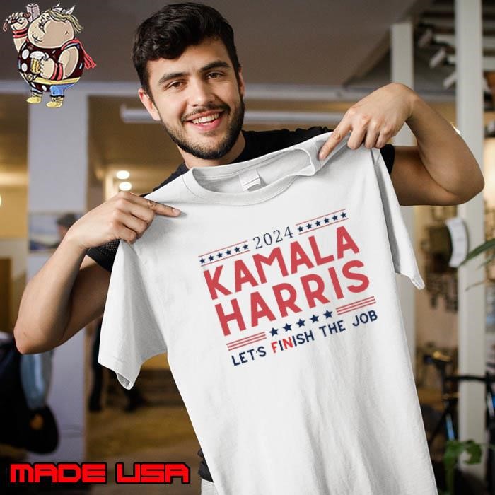 2024 Kamala Harris Let's Finish The Job Stars Blue Vote Unisex