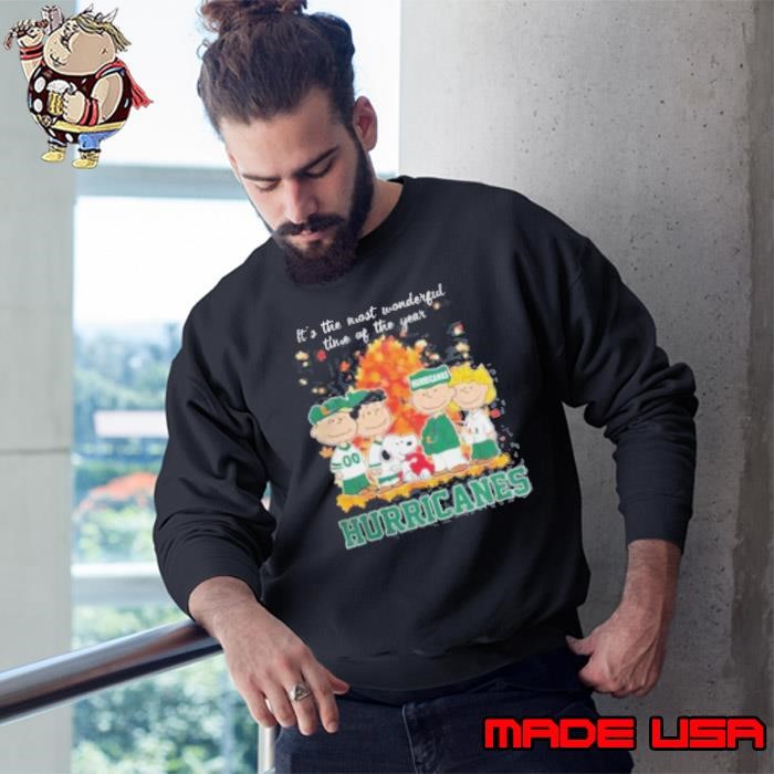 2024 Miami Hurricanes x Peanuts Snoopy Is The Most Wonderful Time Of The Year Sweatshirt