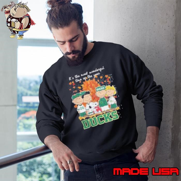 2024 Oregon Ducks x Peanuts Snoopy Is The Most Wonderful Time Of The Year Sweatshirt