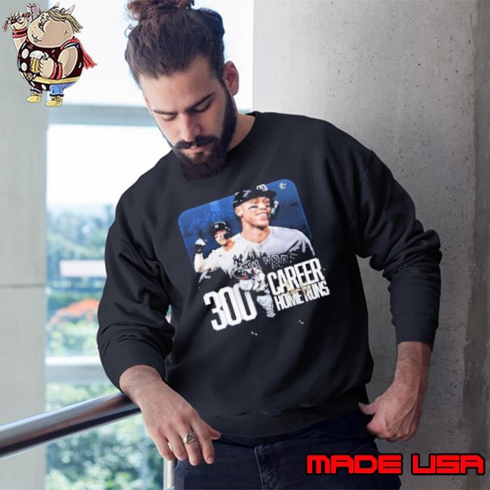 300 Career Home Runs Aaron Judge New York Yankees Signature Poster Sweatshirt