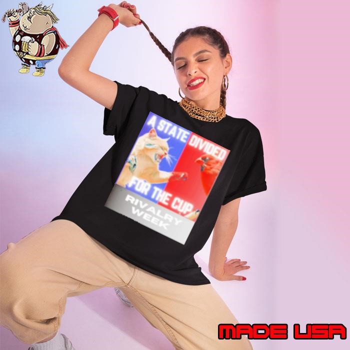 A State Divided For The Cup Rivalry Week Wildcats Vs Cardinals Ladies tee