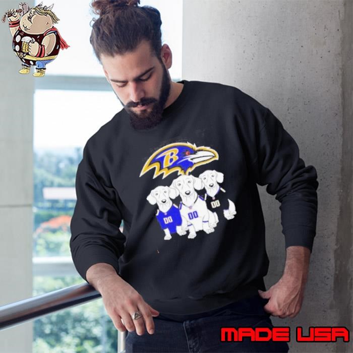 Baltimore Ravens dachshund dogs Sweatshirt