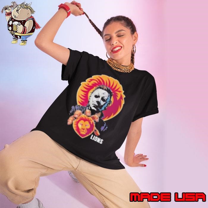 Brisbane Lions Football Club AFL Halloween Michael Myers Ladies tee