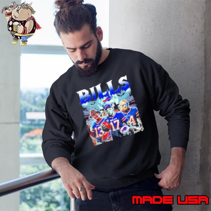 Buffalo Bills Halloween Horror Josh Allen Stevie Johnson And Stefon Diggs Sweatshirt