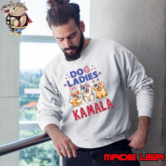 Childless Dog Ladies Voting for Kamala 2024 Sunglasses American Flag Sweatshirt