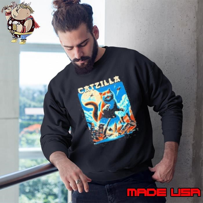 Classic Catzilla Outfits Lovers Animal Cats Lovely Kittens Sweatshirt