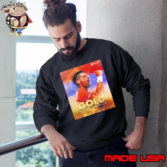Congrats To Novak Djokovic Win Gold Medal In Tennis At Paris Olympics 2024 Completes Career Golden Slam Sweatshirt