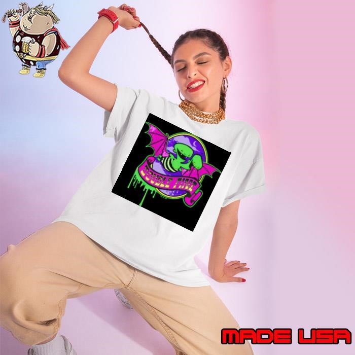 Double fine Halloween bat Ladies tee