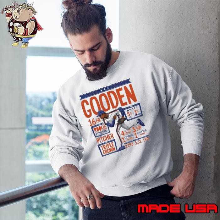 Dwight Gooden American former professional baseball pitcher New York M Stats T- Sweatshirt