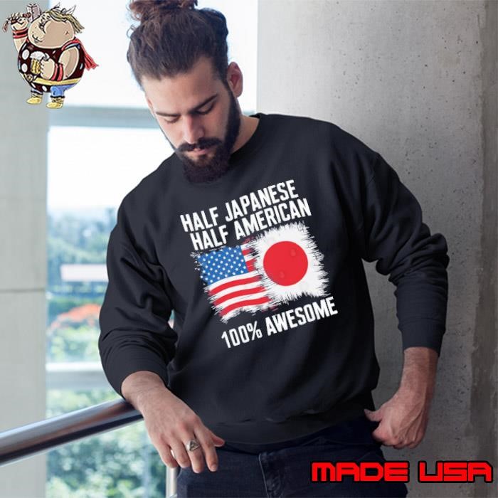 Half Japanese Half American USA Flag Japan America 2024 Sweatshirt