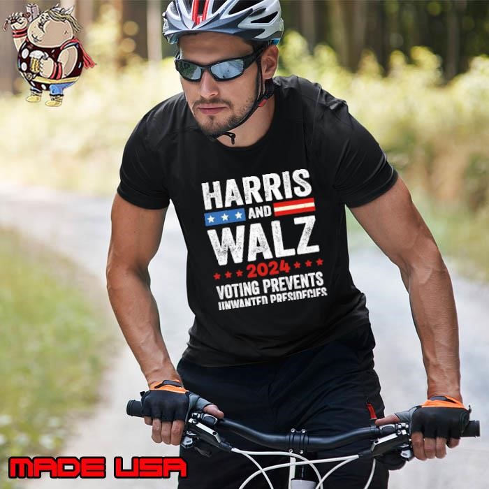 Harris And Walz 2024 Voting Prevents Unwanted Presidencies Stars Unisex