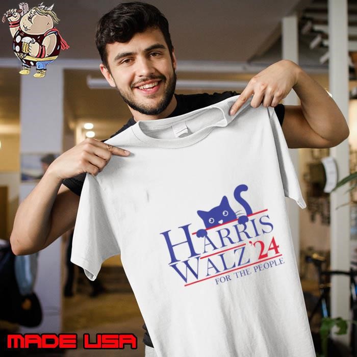 Harris Waltz 2024 For The People Cat Lady Kamala Vote Unisex