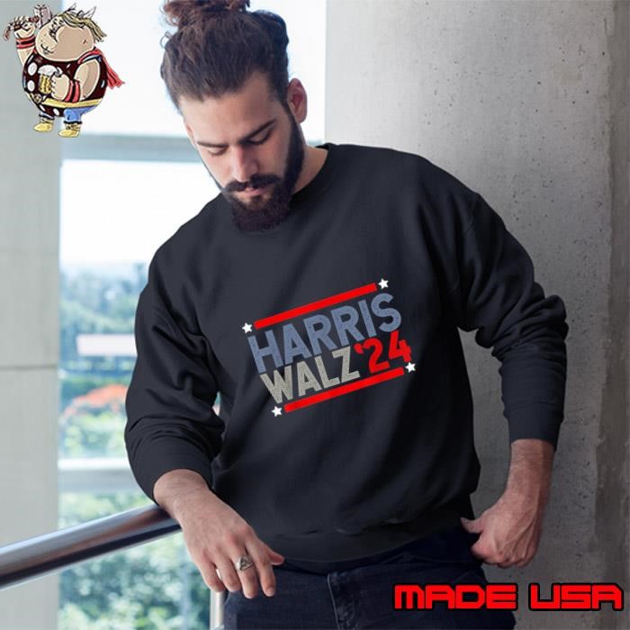 Harris-Walz-2024 Election Red Line Harris Waltz Sweatshirt