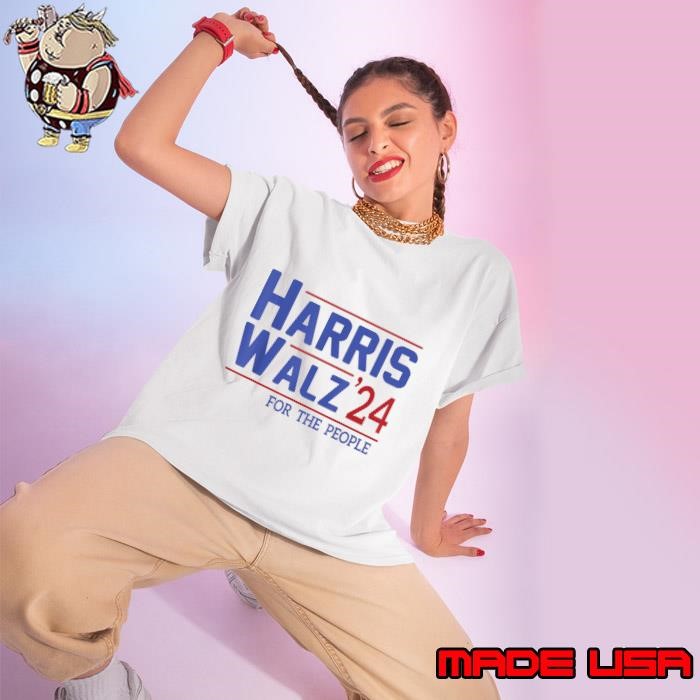 Harris Walz 2024 For The People President Election Ladies tee