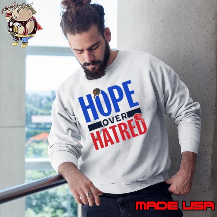Hope over hatred camo orange hat Kamala Harris Tim Walz 2024 Sweatshirt