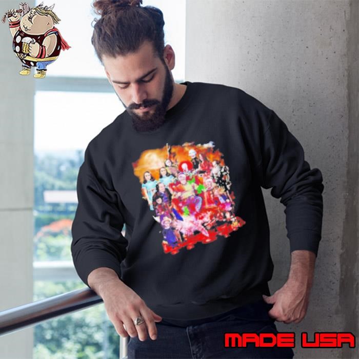 Horrors Characters Movie Cartoon Collage Halloween Sweatshirt