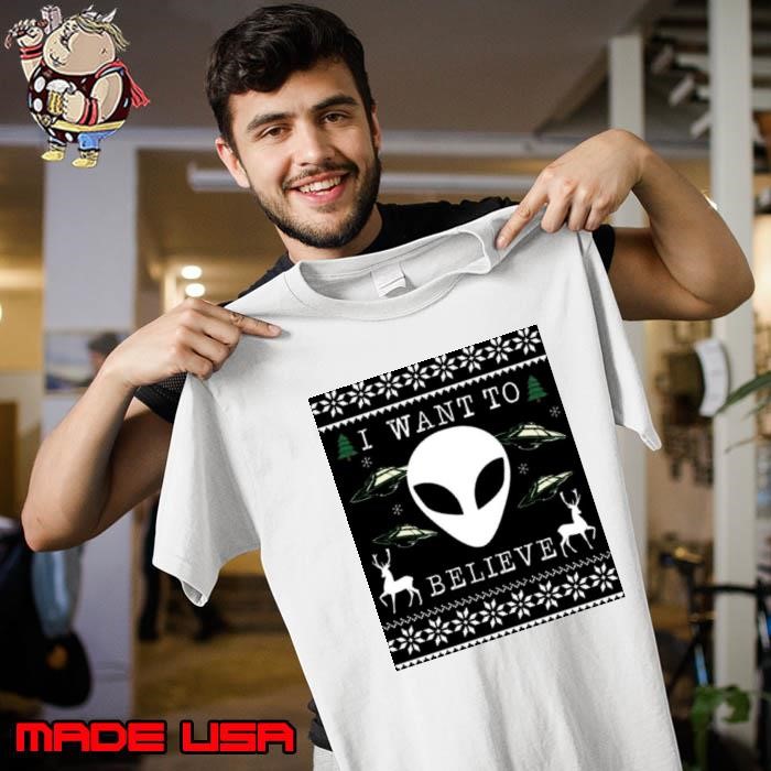 I want to believe Alien Ugly Christmas Unisex