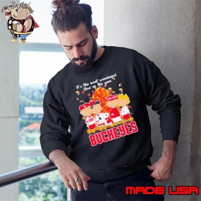 It’S The Most Wonderful Time Of The Year Peanuts Characters X Ohio State Buckeyes Sweatshirt