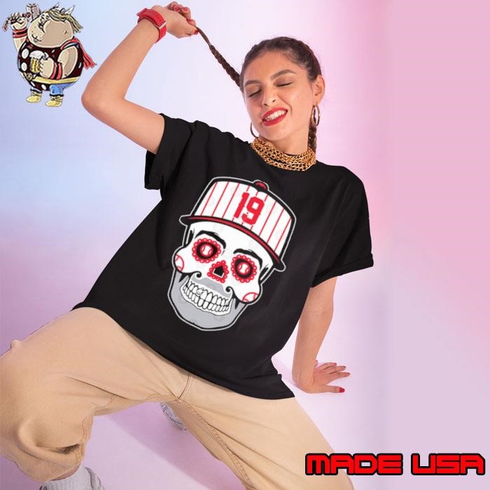 Joey Votto Sugar Skull Canadian former professional baseball first baseman Ladies tee
