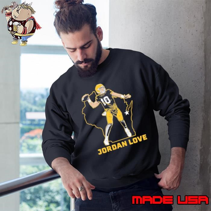 Jordan Love Green Bay Packers Quarterback State Star Sweatshirt