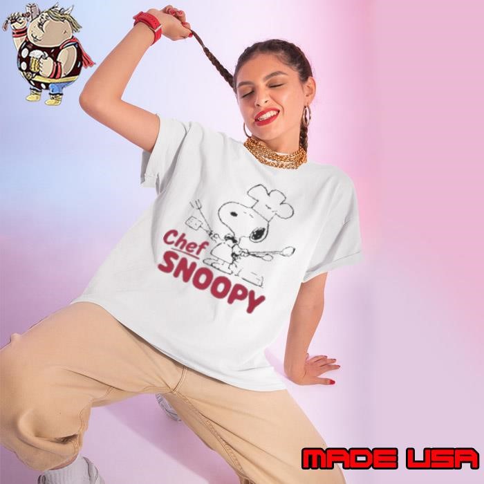 Juniors’ Peanuts Chef Snoopy Ladies tee