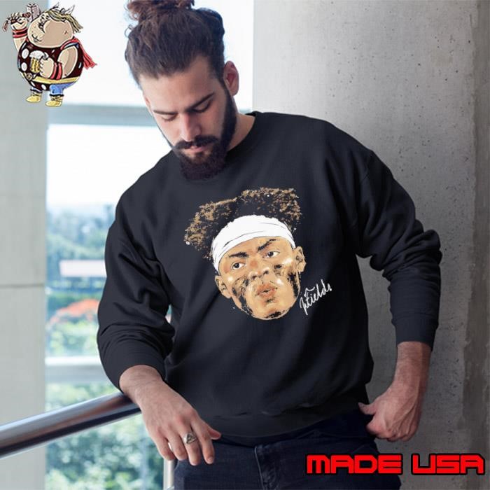 Justin fields portrait an American football quarterback Sweatshirt