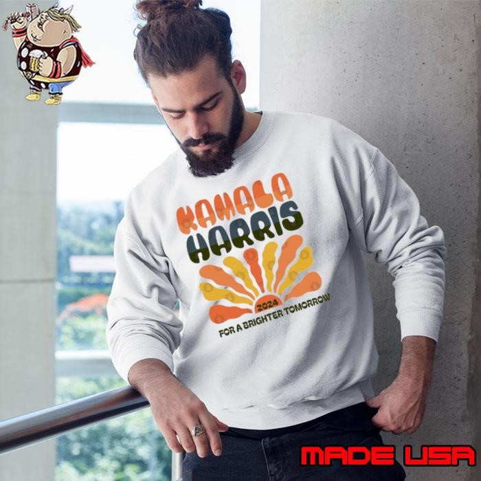 Kamala Harris For A Brighter Tomorrow 2024 Sun Retro Sweatshirt