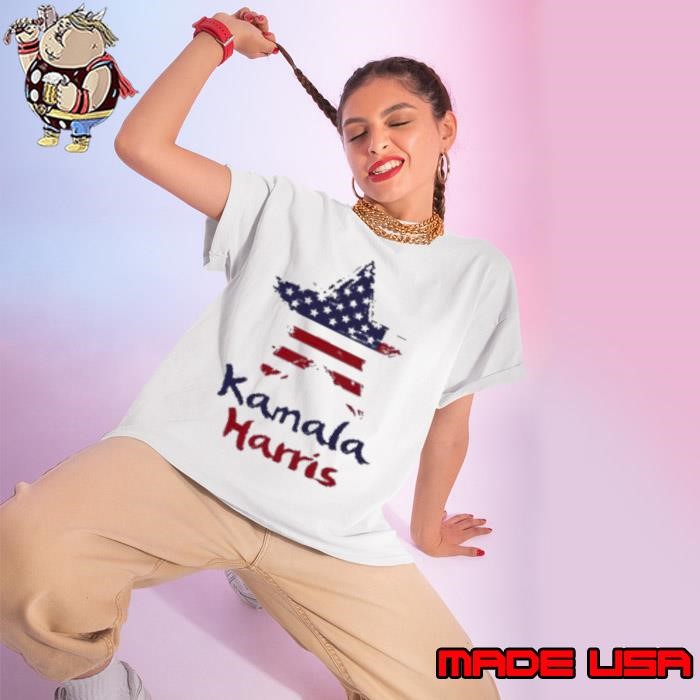 Kamala Harris For President Star American Flag Ladies tee