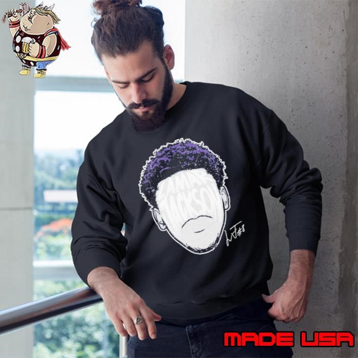 Lamar Jackson American football quarterback Baltimore Player Silhouette Sweatshirt