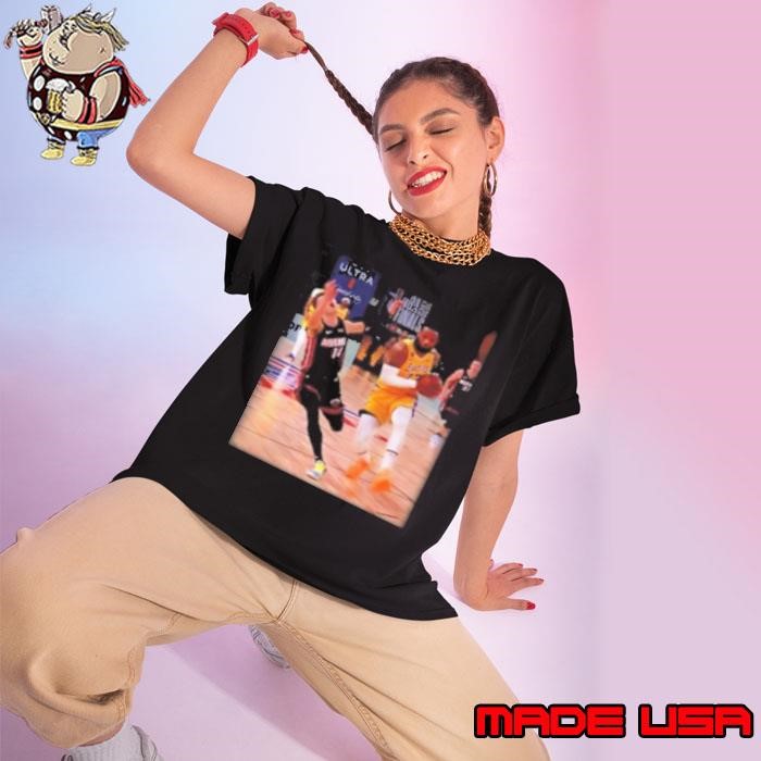 Lebron James Tossing Tyler Herro Ladies tee