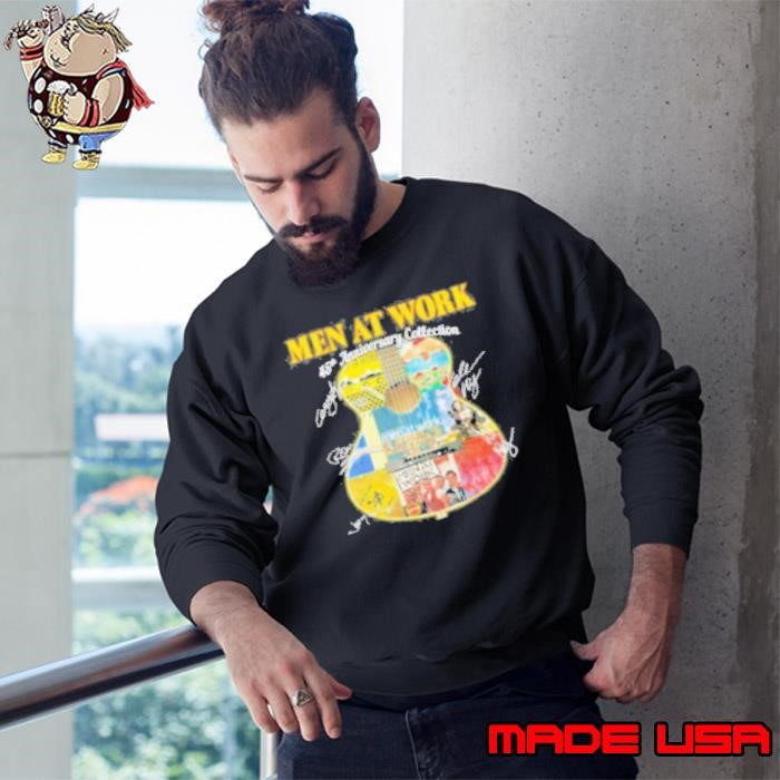 Men At Work 45Th Anniversary Collection Guitar Signature Sweatshirt