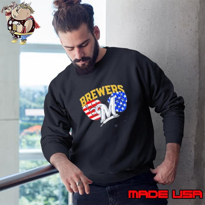 Milwaukee Brewers Logo Independence Day Sweatshirt