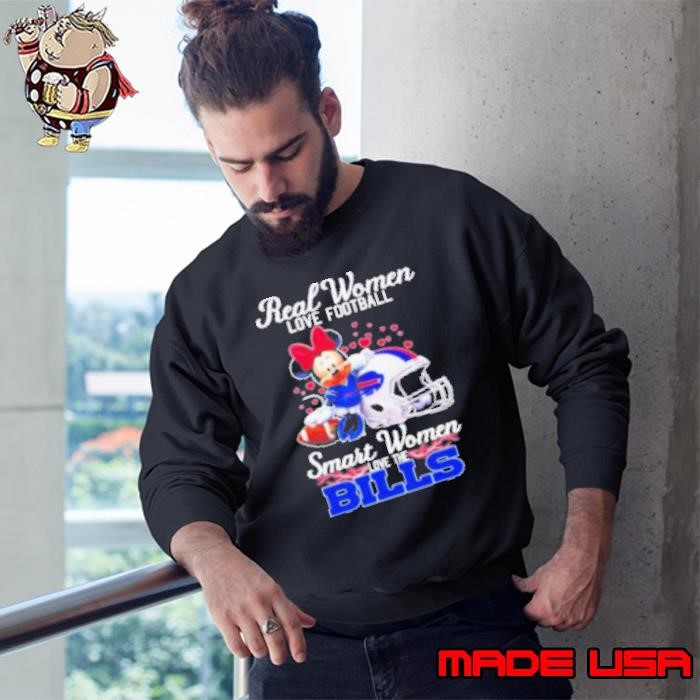 Minnie Mouse Real Women Love Football Smart Women Love The Buffalo Bills Sweatshirt