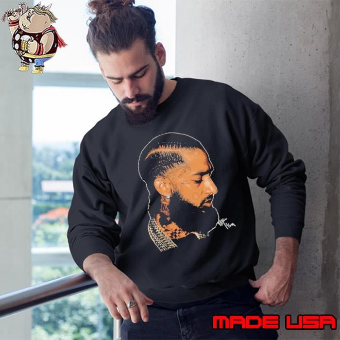 Nipsey Hussle Big Face an American rapper entrepreneur Sweatshirt
